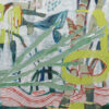 close your eyes and see, mixed media on linen, 120x100cm, 2025