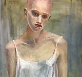 angel, oilpaint on canvas, 100x55cm, 2018