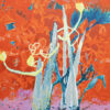 close your eyes and see (2), mixed media on linen, 120x100cm, 2025
