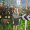 let it find you, acrylic and oil paint on linen, 150x150cm, 2023
